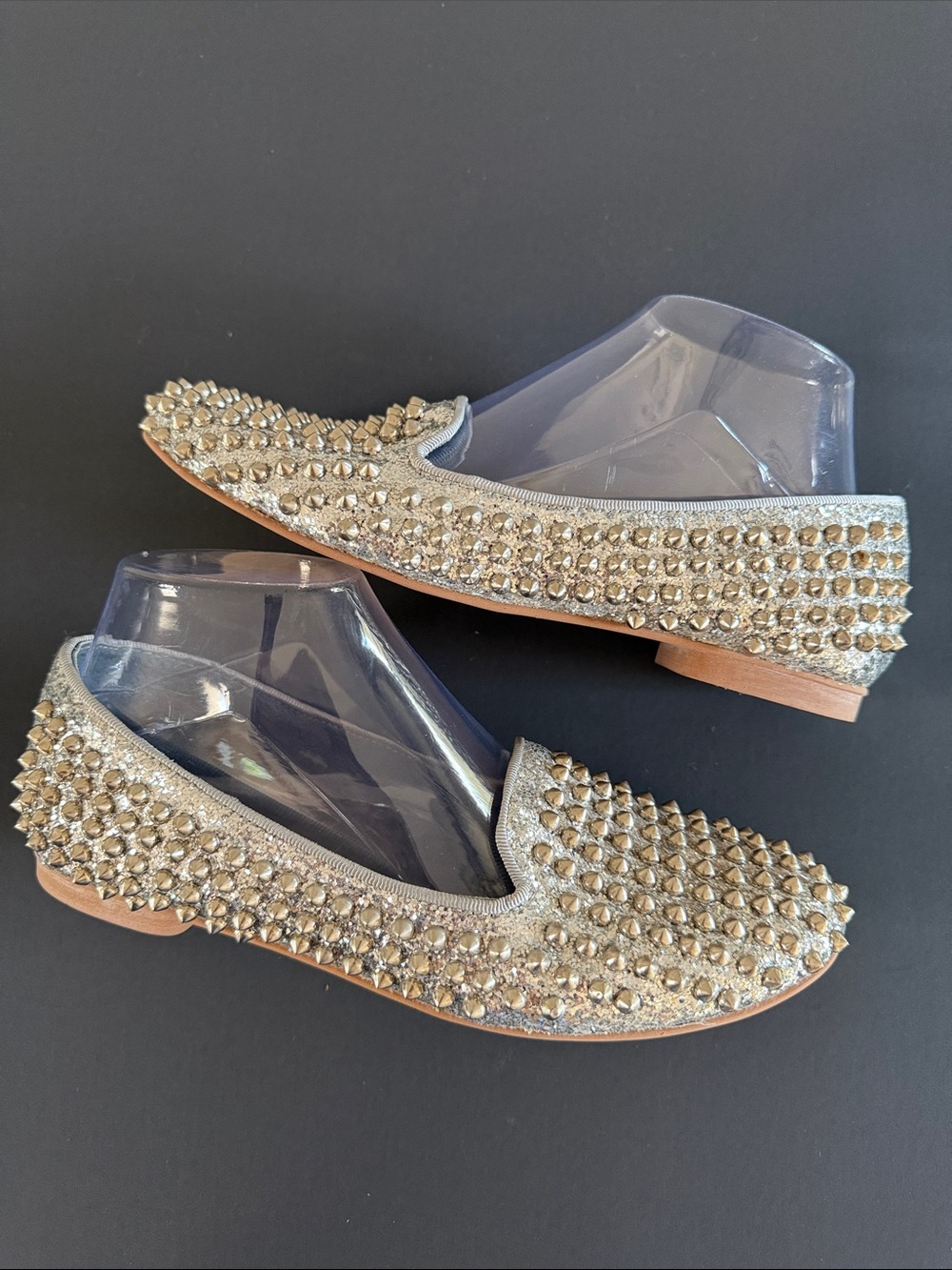 Steve Madden Stydlly Silver Spiked loafer - Picture 5 of 9